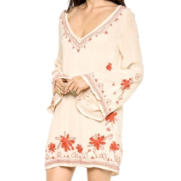 Free People Dresses & Skirts - Free People Skyfall Embroidered Mini Dress White S